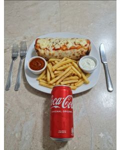 Menú Dürüm Gratinado + Patatas fritas + Bebida Lata