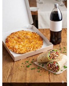 Men&uacute; 4: 2 Durums + 1 Pizza Grande + Bebida 2L