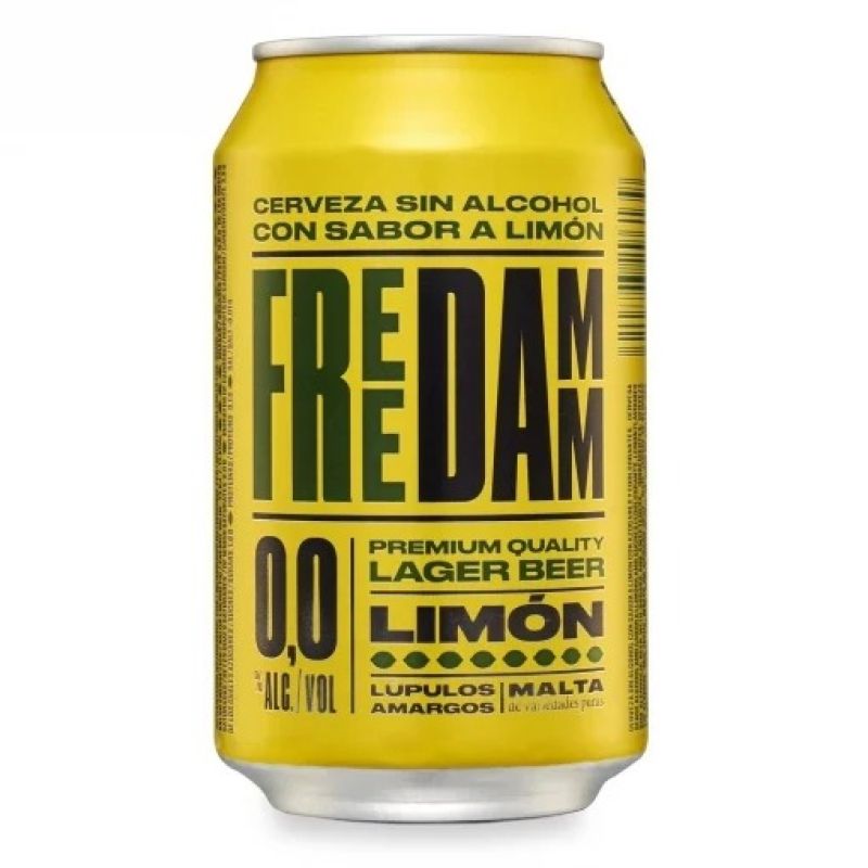 Cerveza Free Damm Lemon Sin Alcohol Lata 33Cl