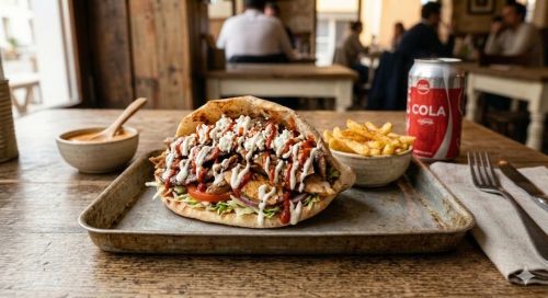 Menú Doner Pita + Patatas fritas + Bebida Lata