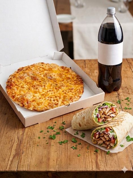 Menú 4: 2 Durums + 1 Pizza Grande + Bebida 2L